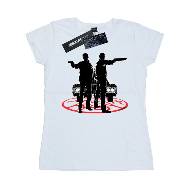 Li-cense Supernatural dames sam en dean silhouet katoenen t-shirt UTBI40498_white large