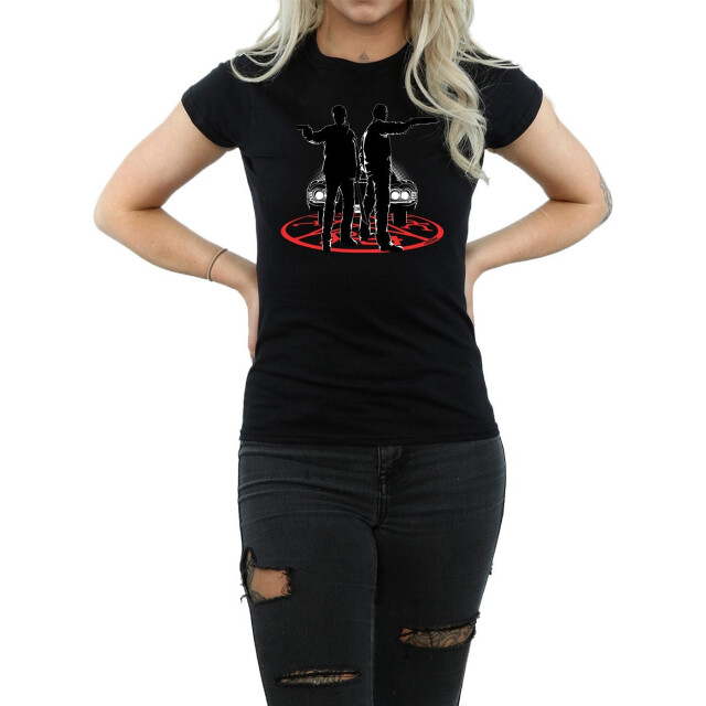 Li-cense Supernatural dames sam en dean silhouet katoenen t-shirt UTBI40498_black large