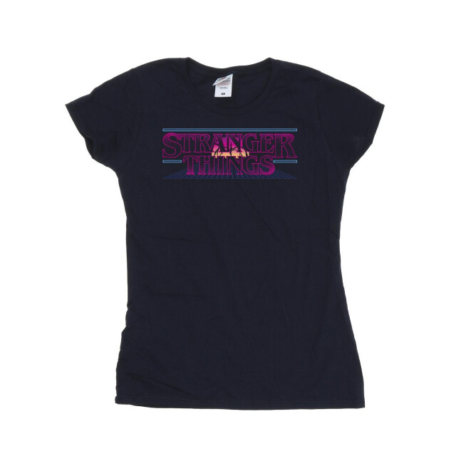 Li-cense Netflix dames stranger things retro titel katoenen t-shirt UTBI40238_navyblue large