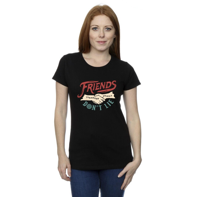 Li-cense Netflix dames stranger things friends don´t lie hands katoenen t-shirt UTBI40269_black large