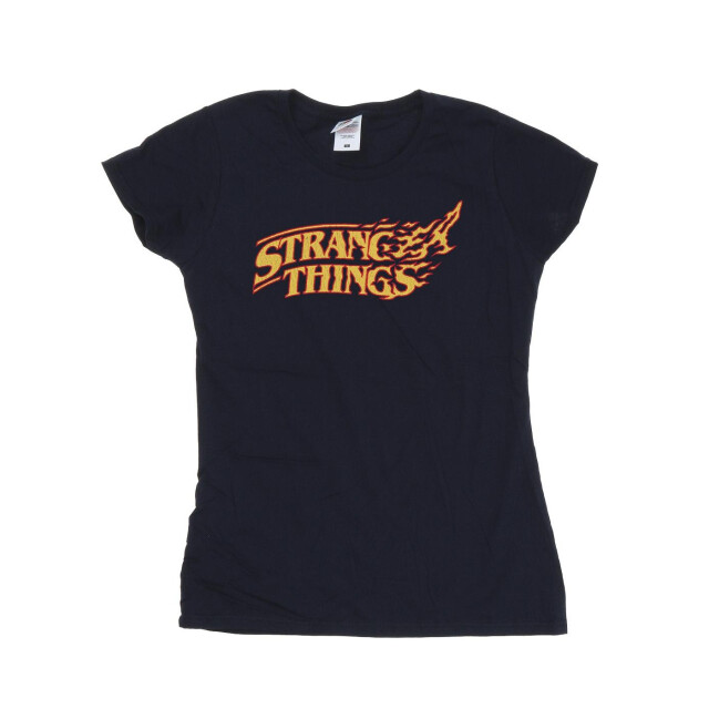Li-cense Netflix dames stranger things logo breaking katoenen t-shirt UTBI40355_navyblue large