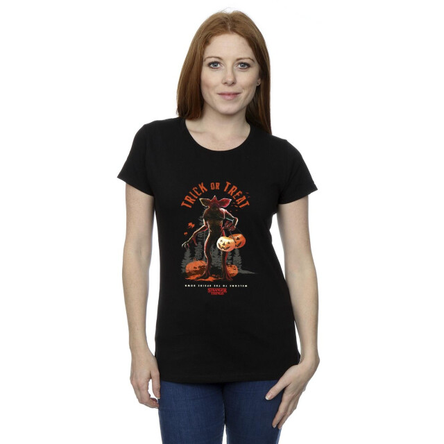 Li-cense Netflix dames stranger things trick or treat demagorgon katoenen t-shirt UTBI40356_black large