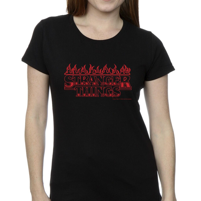Li-cense Netflix dames stranger things vlammen katoenen t-shirt UTBI40354_black large