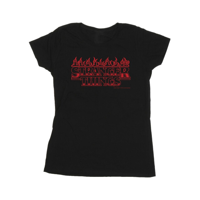 Li-cense Netflix dames stranger things vlammen katoenen t-shirt UTBI40354_black large