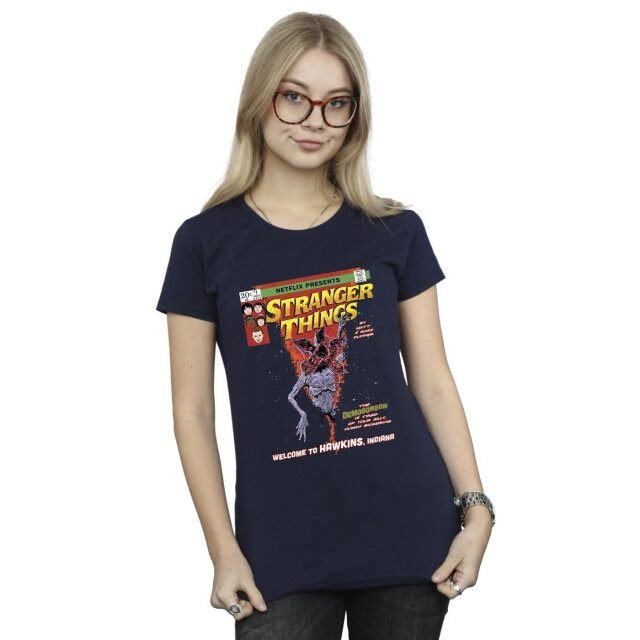 Li-cense Netflix dames stranger things comic cover katoenen t-shirt UTBI40166_navyblue large