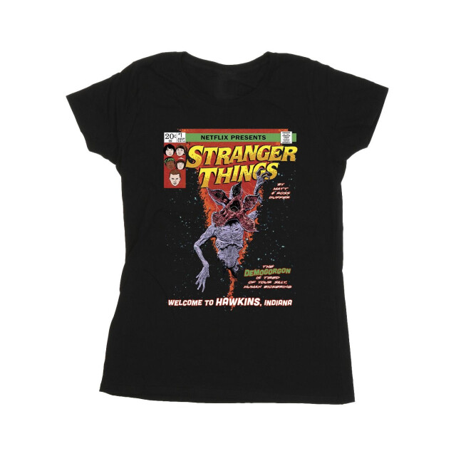 Li-cense Netflix dames stranger things comic cover katoenen t-shirt UTBI40166_black large