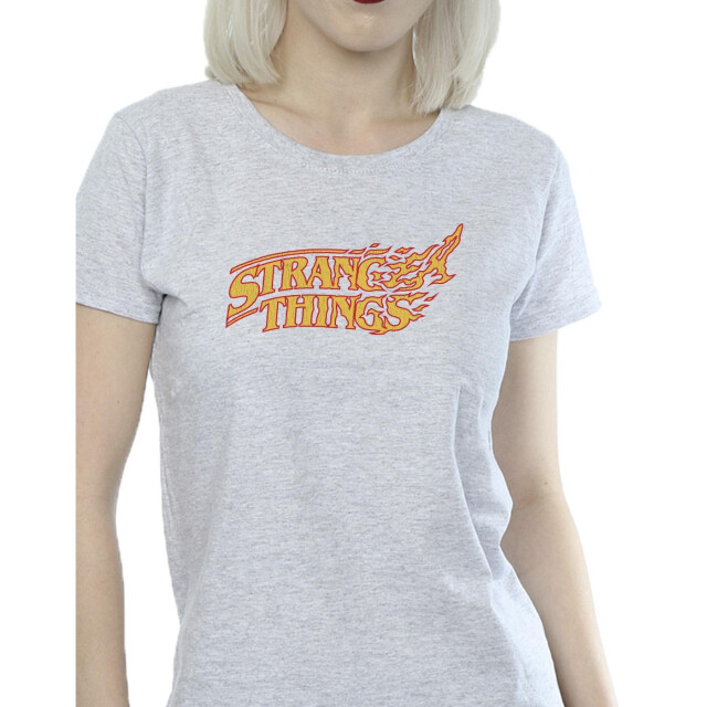 Li-cense Netflix dames stranger things logo breaking katoenen t-shirt UTBI40355_sportsgrey large