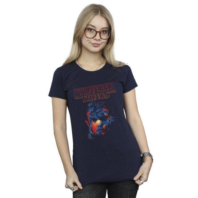 Li-cense Netflix dames stranger things demo cave katoenen t-shirt UTBI40196_navyblue large
