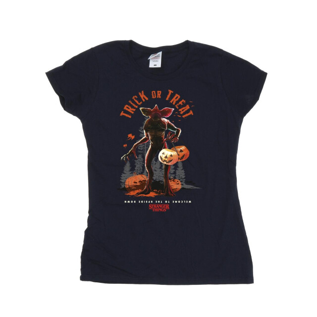 Li-cense Netflix dames stranger things trick or treat demagorgon katoenen t-shirt UTBI40356_navyblue large