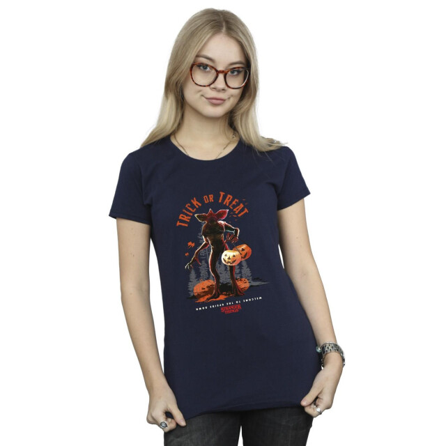 Li-cense Netflix dames stranger things trick or treat demagorgon katoenen t-shirt UTBI40356_navyblue large