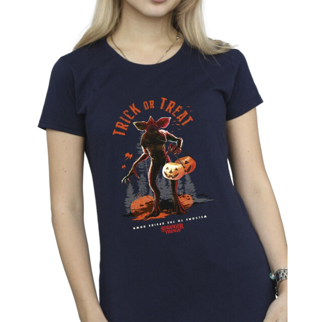 Li-cense Netflix dames stranger things trick or treat demagorgon katoenen t-shirt UTBI40356_navyblue large