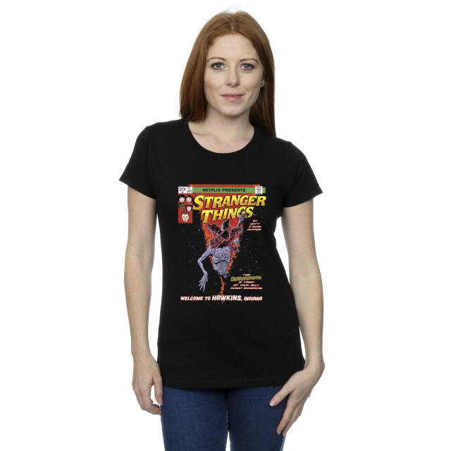 Li-cense Netflix dames stranger things comic cover katoenen t-shirt UTBI40166_black large