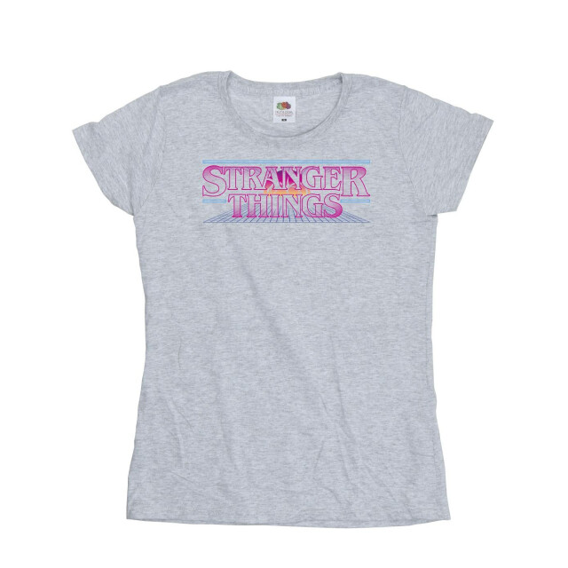 Li-cense Netflix dames stranger things retro titel katoenen t-shirt UTBI40238_sportsgrey large