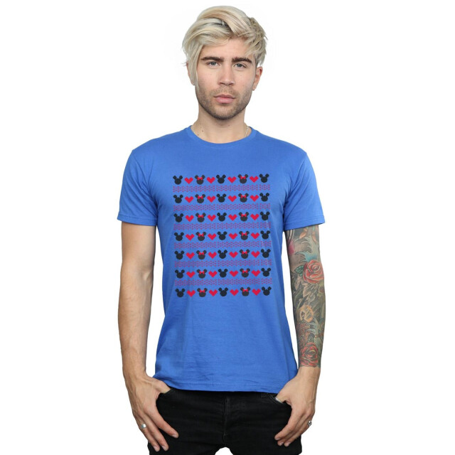 Li-cense Disney heren mickey en minnie kerstmis harten t-shirt UTBI39951_royalblue large