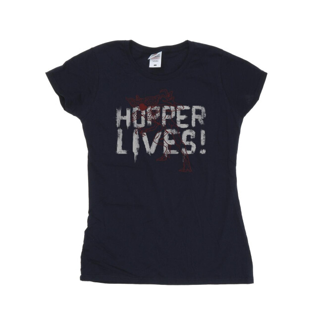 Li-cense Netflix dames stranger things hoppers live katoenen t-shirt UTBI40139_navyblue large