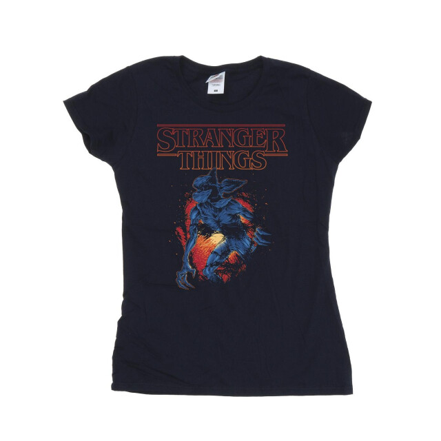 Li-cense Netflix dames stranger things demo cave katoenen t-shirt UTBI40196_navyblue large