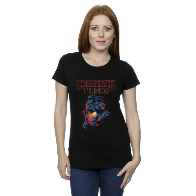 Li-cense Netflix dames stranger things demo cave katoenen t-shirt UTBI40196_black large