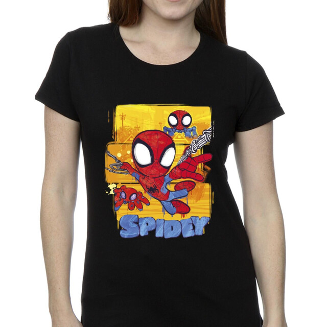 Li-cense Marvel dames spidey en zijn verbazingwekkende vrienden vliegend katoenen t-shirt UTBI39849_black large