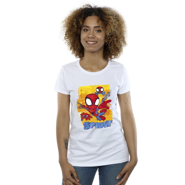 Li-cense Marvel dames spidey en zijn verbazingwekkende vrienden vliegend katoenen t-shirt UTBI39849_white large