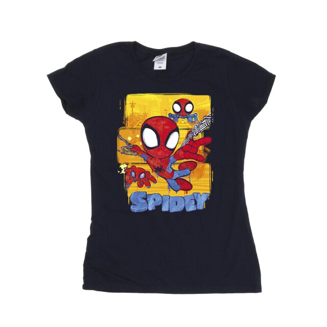 Li-cense Marvel dames spidey en zijn verbazingwekkende vrienden vliegend katoenen t-shirt UTBI39849_navyblue large