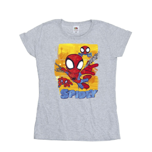 Li-cense Marvel dames spidey en zijn verbazingwekkende vrienden vliegend katoenen t-shirt UTBI39849_sportsgrey large