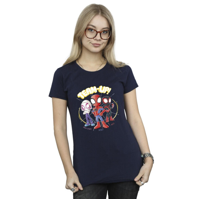 Li-cense Marvel dames spidey and his amazing friends schets katoenen t-shirt UTBI39893_navyblue large