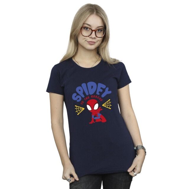 Li-cense Marvel dames spidey en zijn verbazingwekkende vrienden rescue katoenen t-shirt UTBI39912_navyblue large