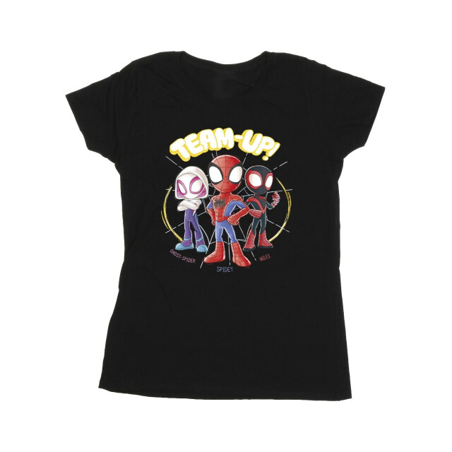 Li-cense Marvel dames spidey and his amazing friends schets katoenen t-shirt UTBI39893_black large