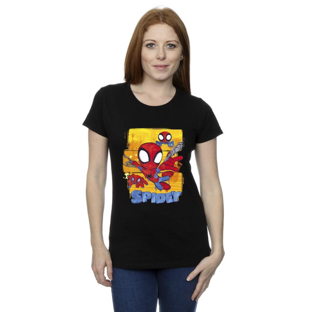 Li-cense Marvel dames spidey en zijn verbazingwekkende vrienden vliegend katoenen t-shirt UTBI39849_black large