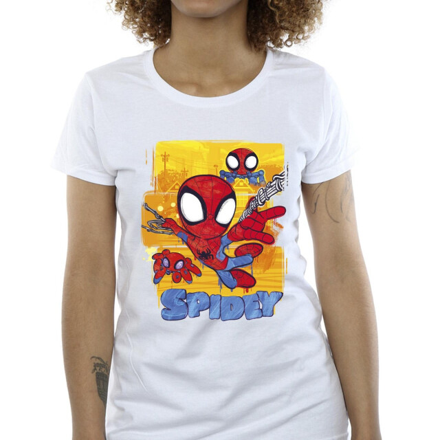 Li-cense Marvel dames spidey en zijn verbazingwekkende vrienden vliegend katoenen t-shirt UTBI39849_white large