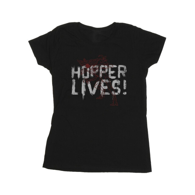 Li-cense Netflix dames stranger things hoppers live katoenen t-shirt UTBI40139_black large