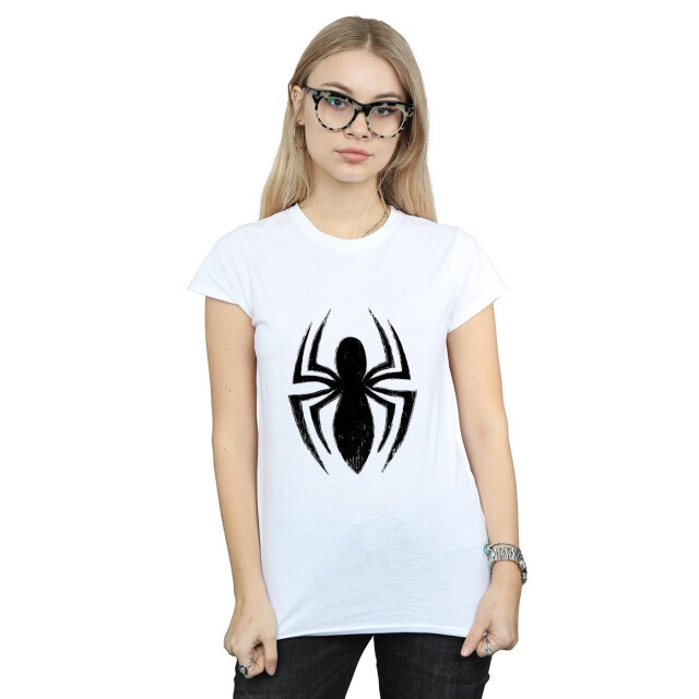 Li-cense Marvel dames spider-man ultimate spider logo katoenen t-shirt UTBI39637_white large