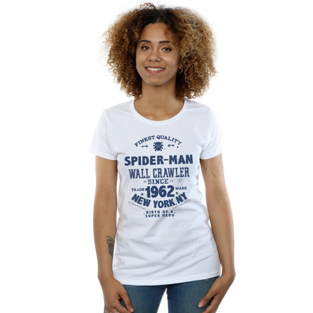Li-cense Marvel dames spider-man fijnste kwaliteit katoenen t-shirt UTBI39659_white large