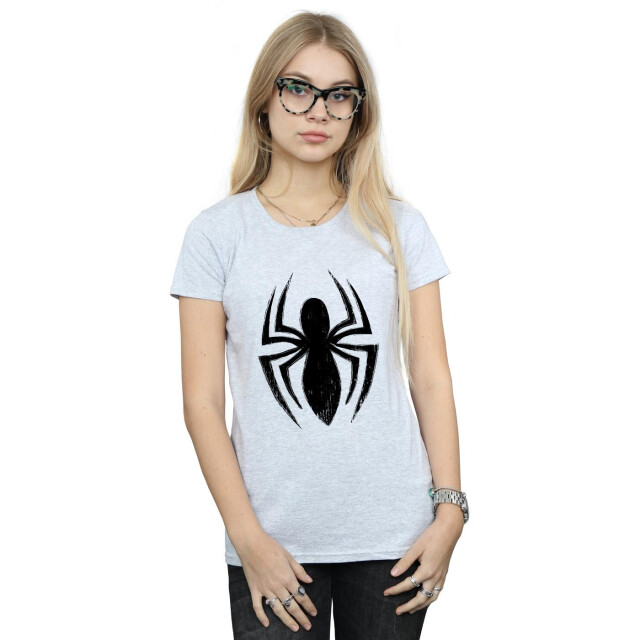 Li-cense Marvel dames spider-man ultimate spider logo katoenen t-shirt UTBI39637_sportsgrey large