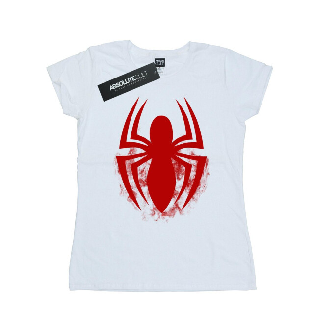 Li-cense Marvel dames spider-man logo emblem katoenen t-shirt UTBI39755_white large