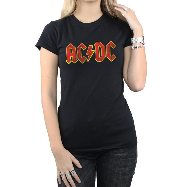 Li-cense Ac/dc dames verbogen logo katoenen t-shirt UTBI396_blackred large