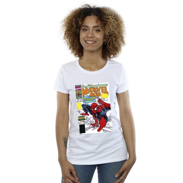 Li-cense Marvel dames spider-man age comic cover katoenen t-shirt UTBI39812_white large