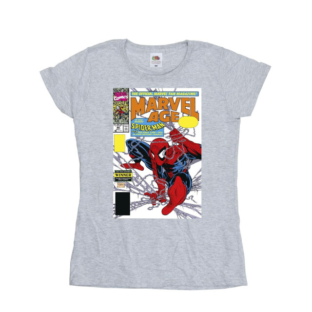 Li-cense Marvel dames spider-man age comic cover katoenen t-shirt UTBI39812_sportsgrey large