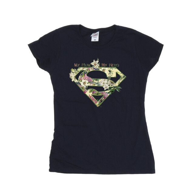 Li-cense Dc comics dames superman mijn moeder mijn held katoenen t-shirt UTBI39590_navyblue large