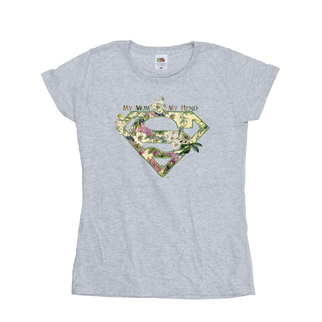 Li-cense Dc comics dames superman mijn moeder mijn held katoenen t-shirt UTBI39590_sportsgrey large
