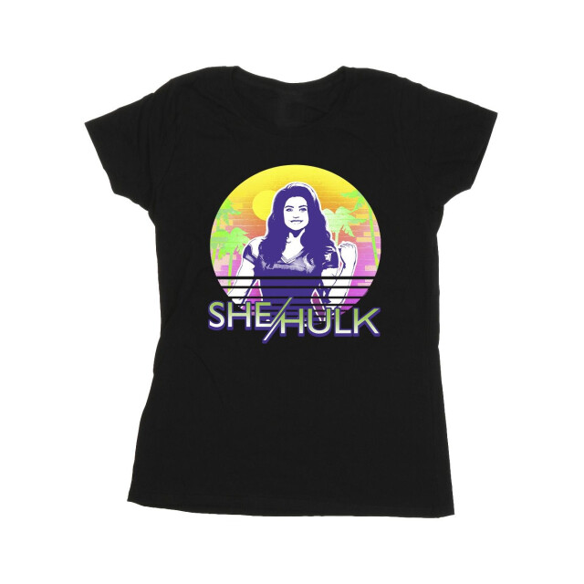Li-cense Marvel dames she-hulk: advocaat sunset smile katoenen t-shirt UTBI39199_black large