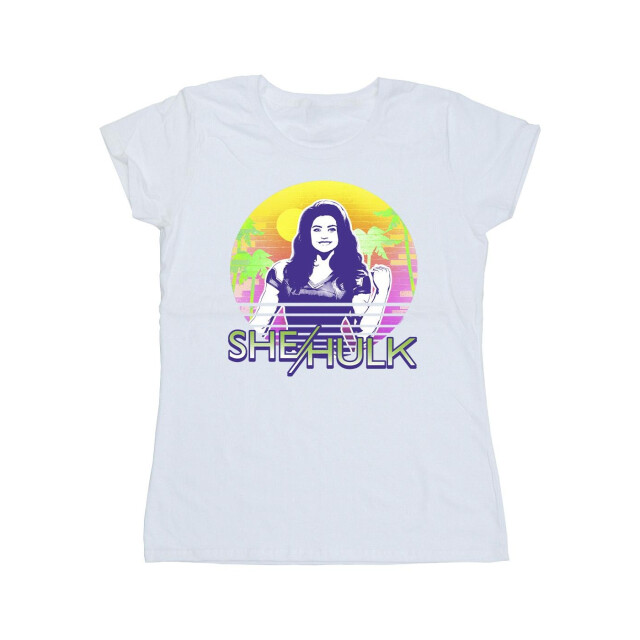 Li-cense Marvel dames she-hulk: advocaat sunset smile katoenen t-shirt UTBI39199_white large