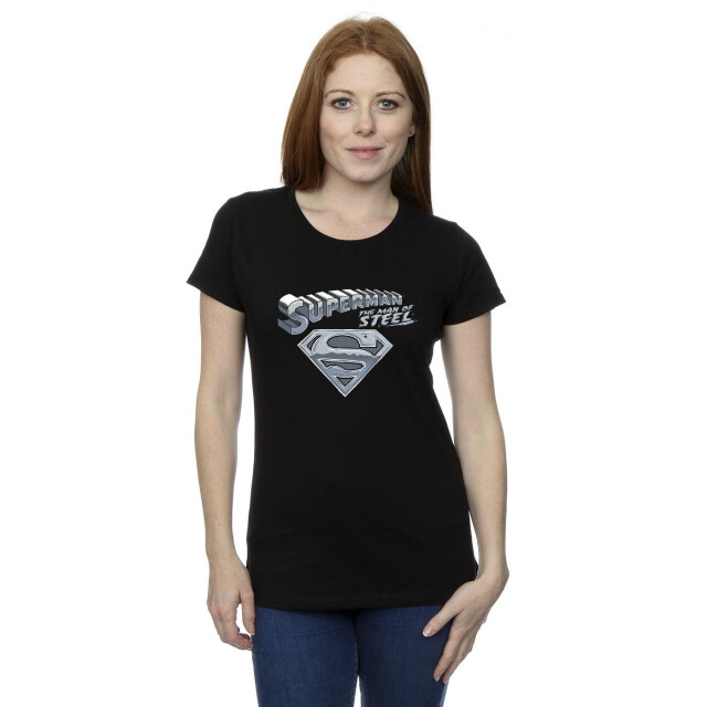 Li-cense Dc comics dames superman de man van staal katoenen t-shirt UTBI39549_black large