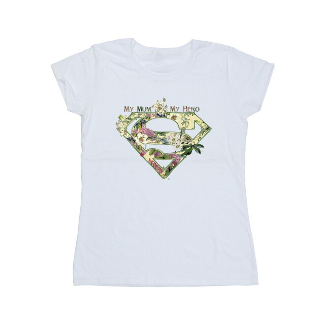 Li-cense Dc comics dames superman mijn moeder mijn held katoenen t-shirt UTBI39590_white large