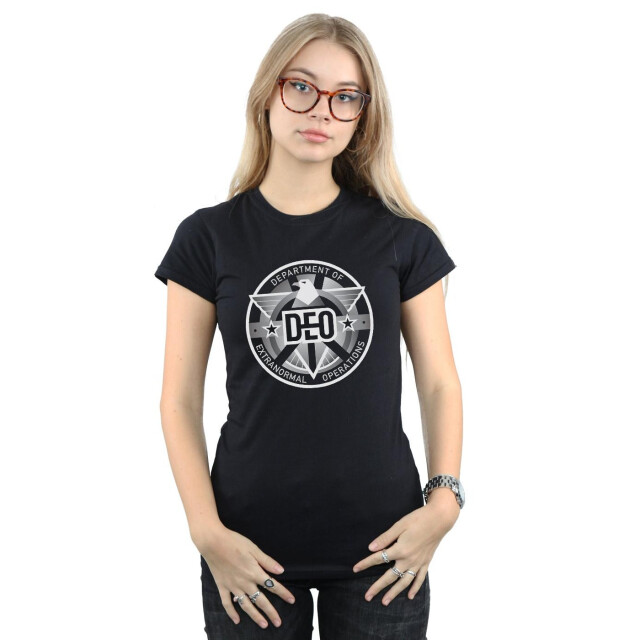 Li-cense Dc comics dames supergirl tv-serie deo crest katoenen t-shirt UTBI39182_black large