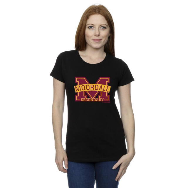 Li-cense Netflix dames seksuele opvoeding moordale gekraakt m logo 2 katoenen t-shirt UTBI39033_black large