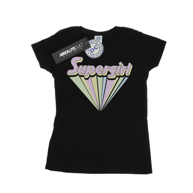 Li-cense Dc comics dames supergirl pastel logo katoenen t-shirt UTBI39157_black large