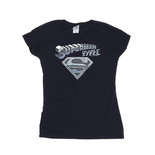 Li-cense Dc comics dames superman de man van staal katoenen t-shirt UTBI39549_navyblue large