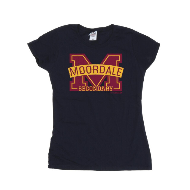 Li-cense Netflix dames seksuele opvoeding moordale gekraakt m logo 2 katoenen t-shirt UTBI39033_navyblue large