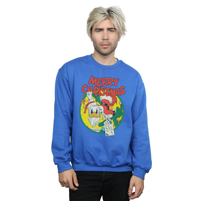 Li-cense Disney heren donald duck vrolijk kerstmis sweatshirt UTBI38847_royalblue large